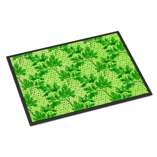 Carolines Treasures Watercolor Parsley Indoor or Outdoor Mat, 18 x 27 in. BB7573MAT - main